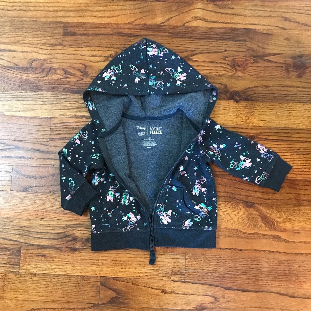 Girls Disney Hooded Hoodie Jacket Coat 
Minnie Mouse Winter Full Zip Sweater - Picture 4 of 14